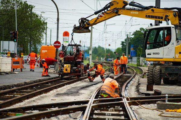 Weichenstellung an der Wittener Straße - Mark 51.7 ist Schienennetz