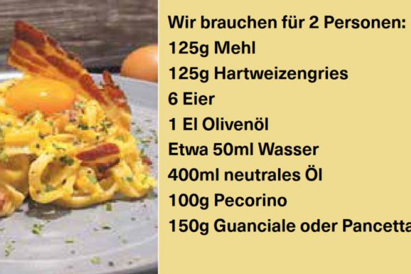 Jan Klose kocht heute: Selbstgemachte Pasta Carbonara