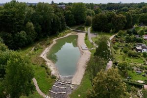 Der OSTPARK ist als erstes klimaresilientes Quartier der Stadt ein Vorzeigeprojekt für zukunftsweisenden Städtebau. Foto: Stadt Bochum/Lutz Leitmann