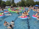 Die Sparkassen-Pool-Party im Freibad Werne bot reichlich Unterhaltung. Foto: WasserWelten