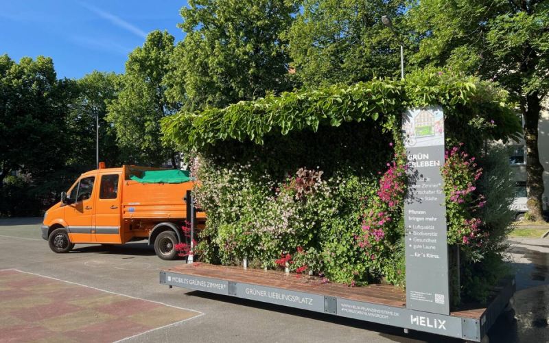 Vereine, Schulklassen und Initiativen vor Ort sind eingeladen, den Raum zu nutzen. Aktuell stehen zwei Mobile Grüne Zimmer bereit. Foto: Stadt Bochum