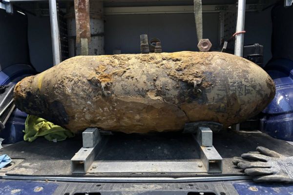 Am Eschweg in Bochum-Langendreer wurde eine amerikanische 250-Kilo-Weltkriegsbombe erfolgreich entschärft. Foto: Stadt Bochum