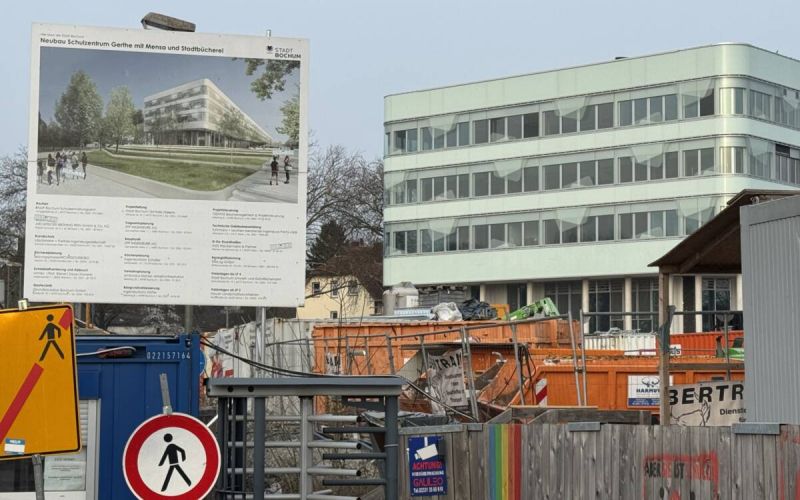Aktuell sieht das Neue Schulzentrum Nord noch wie eine Baustelle aus.