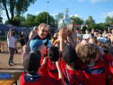 Fußballreporter-Legende Günther Pohl, selbst Gerther, moderiert den Kinderfußballwerbetag. Foto: privat