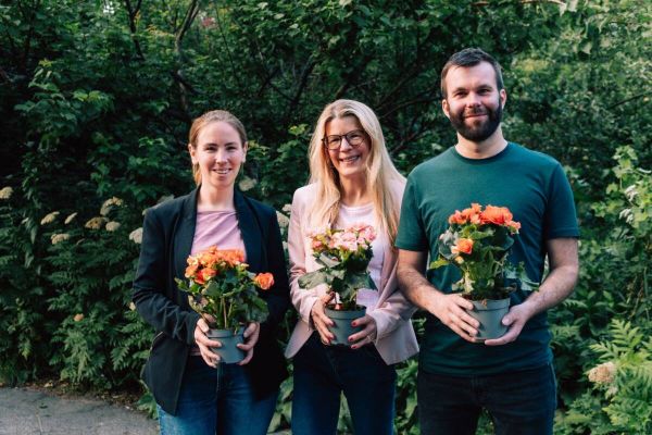 Für Bochum und Wattenscheid werden für die Grünen kandidieren: (v.l.n.r.) Lea Niewerth, Claudia Neuse und Marc Lemke). Foto: Finn Kantus