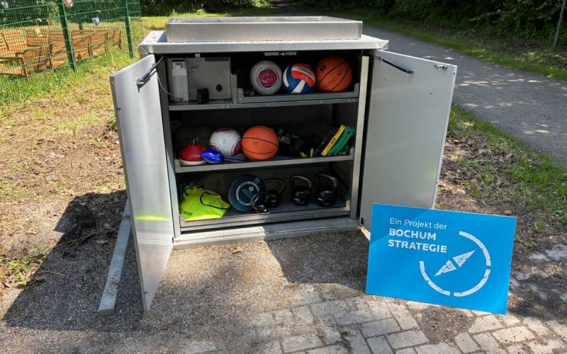 Die neueste Sportbox wurde jetzt Im Bockholt im Norden eingerichtet. Foto: Stadt Bochum