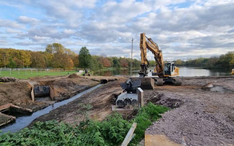 Umbaumaßnahmen am Nordufer des Ümminger Sees sind gestartet