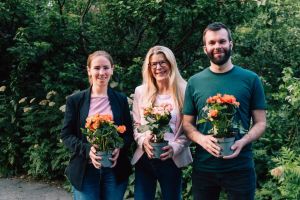 Für Bochum und Wattenscheid werden für die Grünen kandidieren: (v.l.n.r.) Lea Niewerth, Claudia Neuse und Marc Lemke). Foto: Finn Kantus