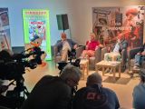 Volle Hütte bei der Pressekonferenz im Bergbaumuseum mit (v.l.) Garrelt Duin (RVR), Museumschefin Prof. Dr. Sunhild Kleingärtner, Axel Biermann (RTG) und Verlagsleiter Jörg Risken.