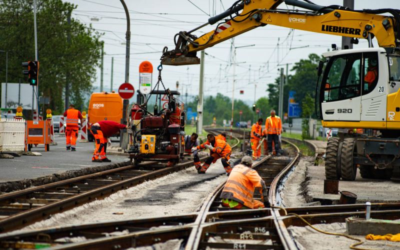 Weichenstellung an der Wittener Straße - Mark 51.7 ist Schienennetz