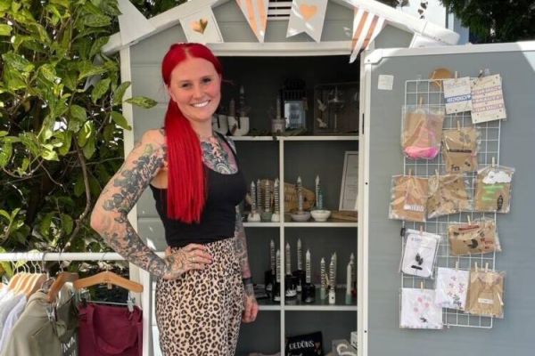 Maike Schrader verkauft Selbstgemachtes