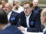 Geschäftsführer Christian Graumann und Patrick Helmes, ebenfalls Geschäftsführer der GLASFASER RUHR und Präsident des Bundesverbandes Glasfaseranschluss (BUGLAS), bei ihrem Besuch im Bundesdigitalministerium in Berlin. Foto: Glasfaser Ruhr
