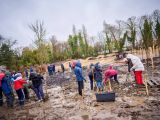 Viele Bürgerinnen und Bürger pflanzten an einem Wochenende Setzlinge auf den ehemaligen Betriebshof am Stadtgarten. Foto: DYenmez